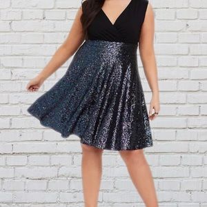 Torrid Sequined skater Party dress